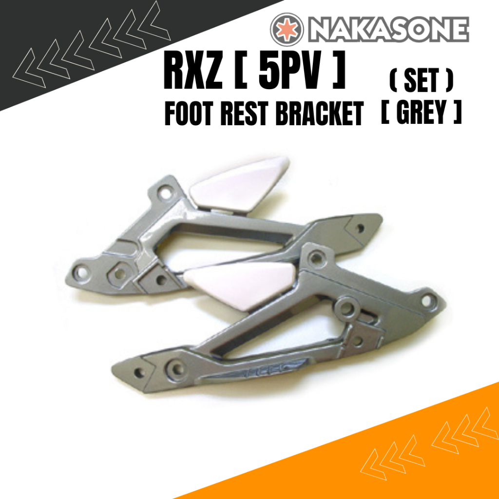 YAMAHA RXZ [5PV] (CATALYZER) FOOT REST BRACKET [GREY] LEFT / RIGHT ...
