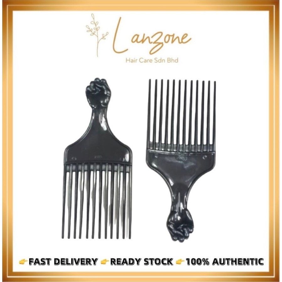 Curly Hairdressing Afro Plastic Hair Comb Wide Tooth Pick Fork Combs ...