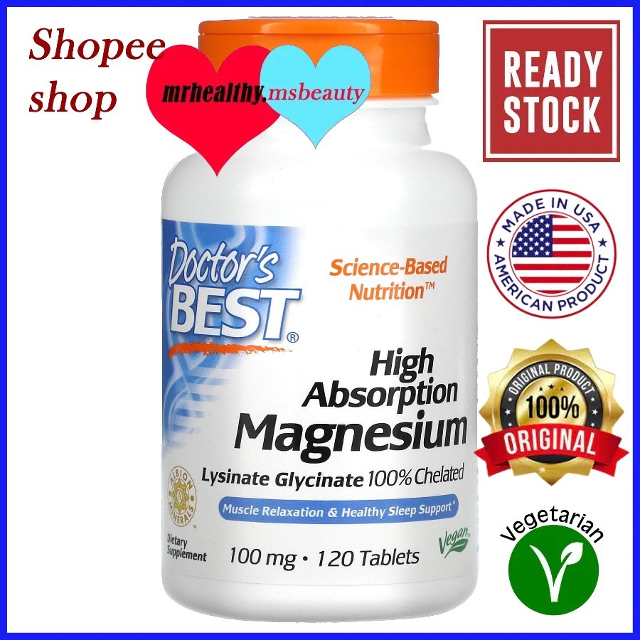 [Exp 2024/09] Doctor's Best, High Absorption Magnesium, 100 Mg, 120 ...