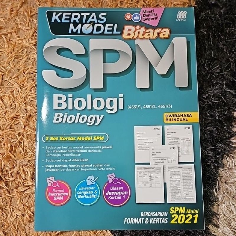 Kertas Model Bitara Spm 2021 Biologi Sasbadi Spm Dwibahasa Biology New Shopee Malaysia 