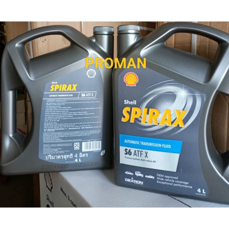 100% ORIGINAL SHELL SPIRAX S6 ATF X AUTOMATIC TRANSMISSION FLUID 4L ...