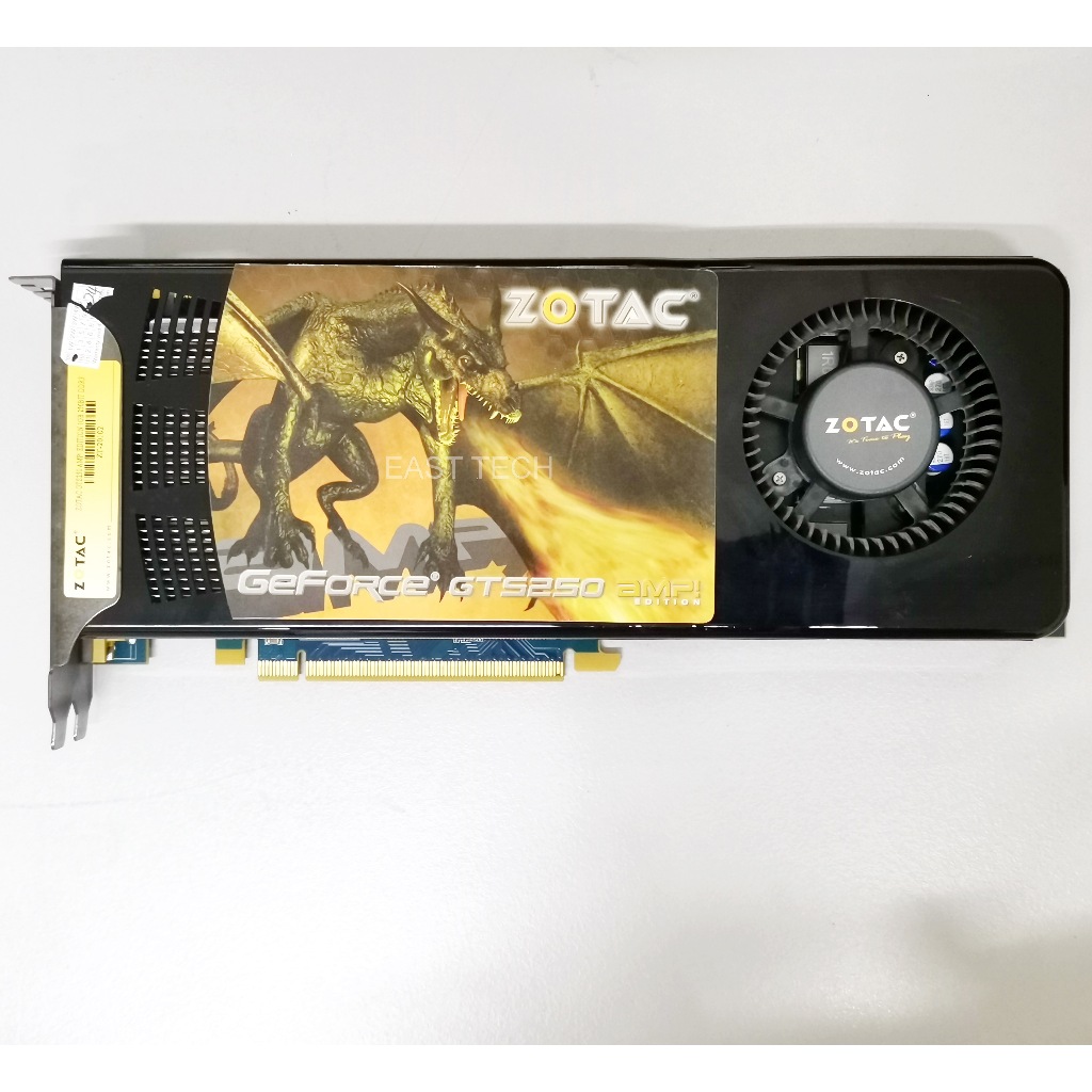 ZOTAC GTS250 AMP EDITION 1GB 256BIT DDR3 AGP GPU CARD (USED) | Shopee ...