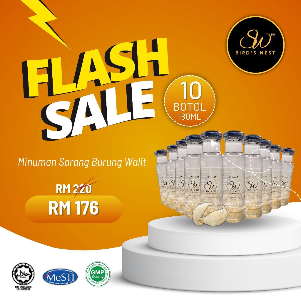PROMO Saliva Walit Minuman Sarang Burung Walit ORIGINAL 180ml (10 Botol ...