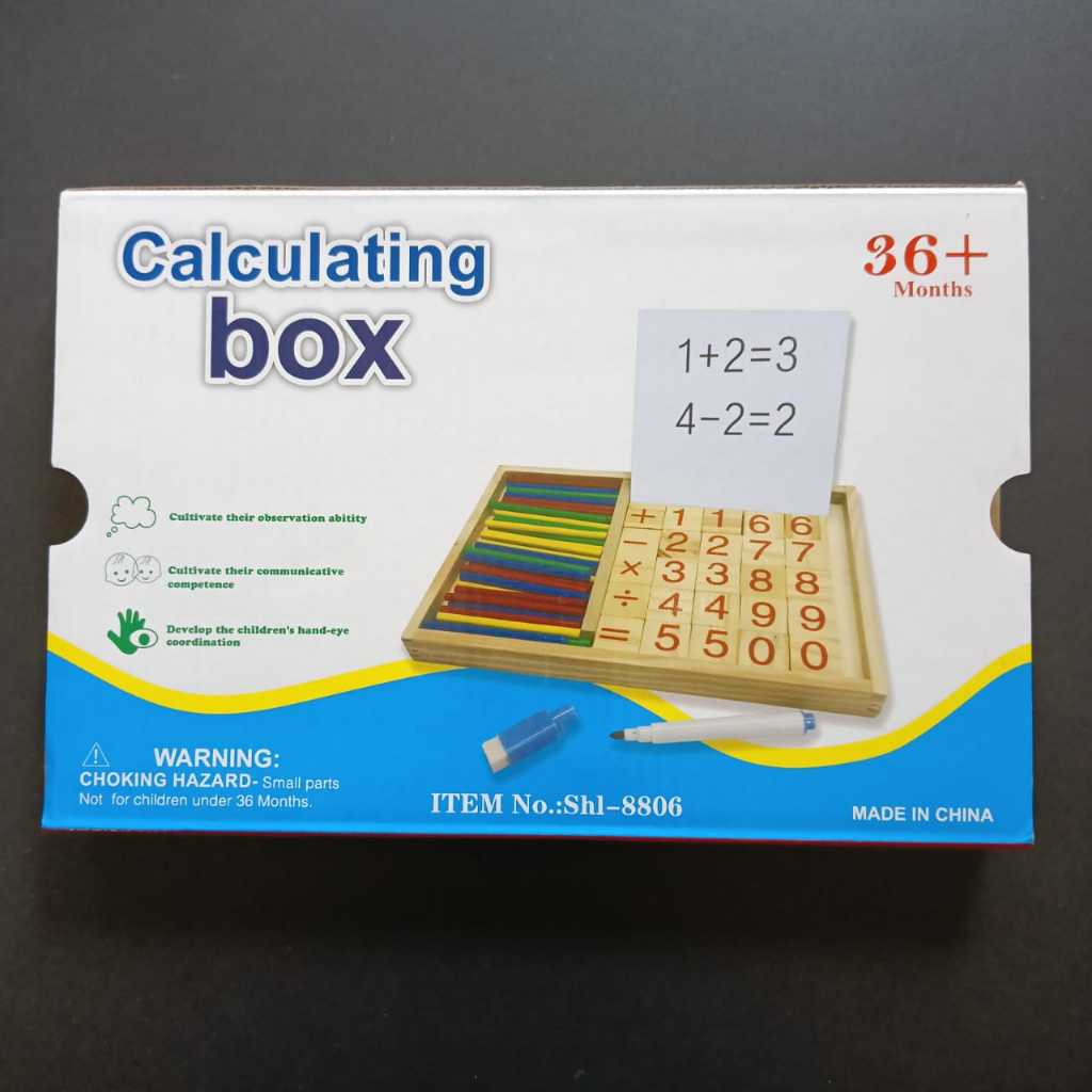 Early Educational Wooden Calculating Box Set For Kids | Shopee Malaysia