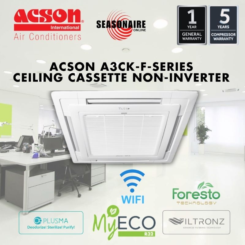 [NEW] Acson R32 Cassette Type Inverter/Non-Inverter Series Air Cond ...
