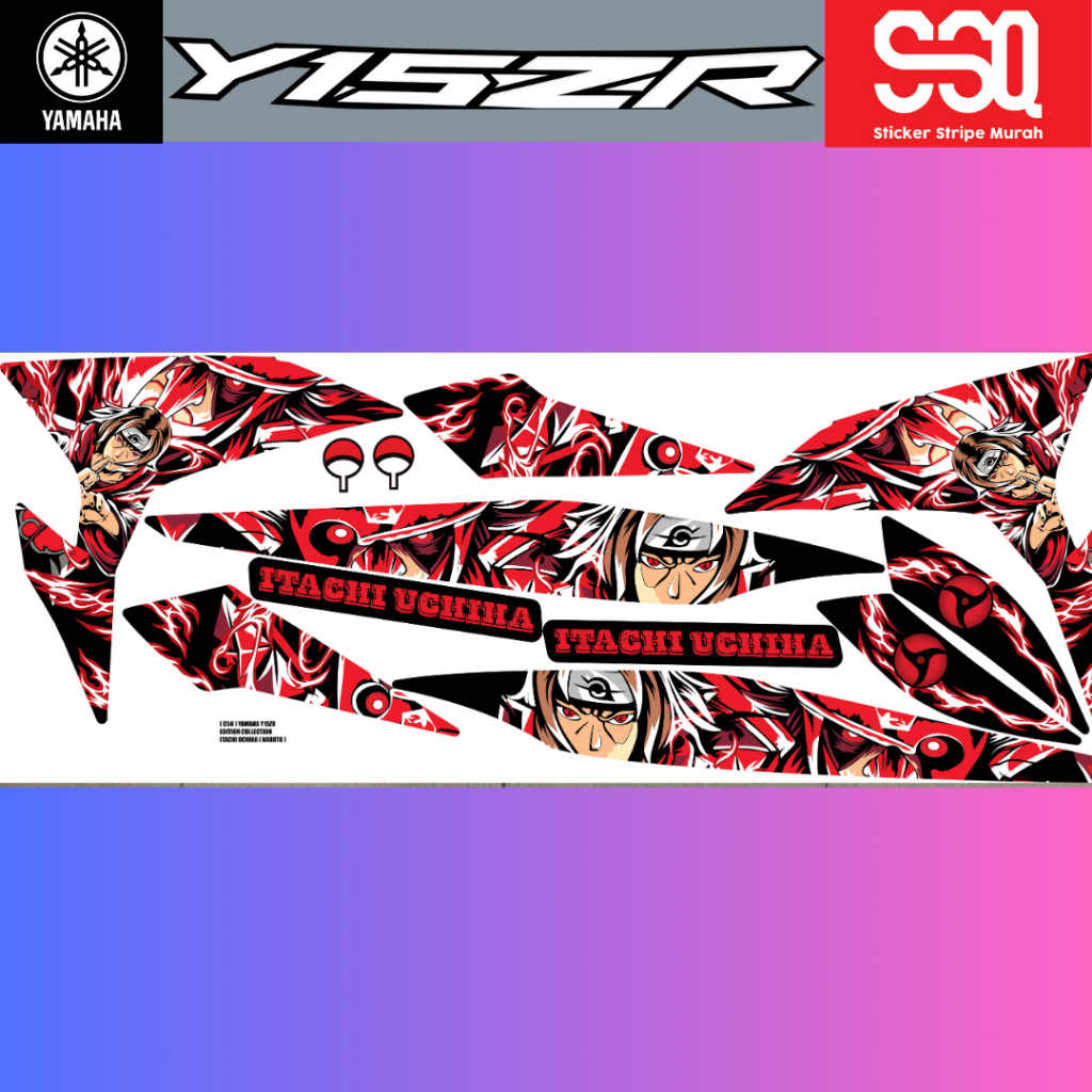 High Quality AAA Premium Sticker Yamaha y15 y15zr ITACHI UCHIHA NARUTO ...