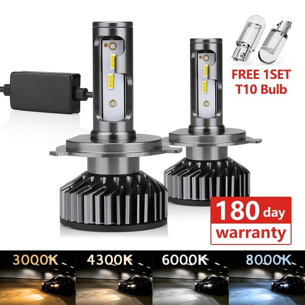 【2PCS】 High quality 110W 12000LM CSP Car Headlight LED H4 H7 H11 Canbus ...