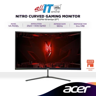 ACER NITRO ED270U S3 QHD / ED270R S3 FHD / 27" Curved Gaming Monitor | VA | 180Hz | AMD FreeSync | 1500R