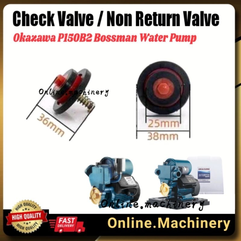 OKAZAWA P150B2 P150B2.C Water Pump Check Valve / Non Return Valve ...