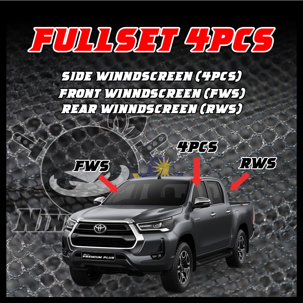 NinjaShades PLUS TOYOTA HILUX REVO 2016-2023 FRONT SIDE REAR Magnetic ...