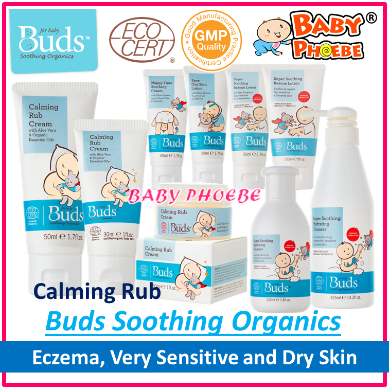 Buds Soothing Organics Calming Rub Cream/nappy cream/save skin lotion ...