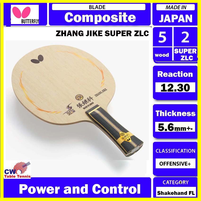 BUTTERFLY Zhang Jike Super ZLC 5-ply wood + 2 Super ZLC Power and ...