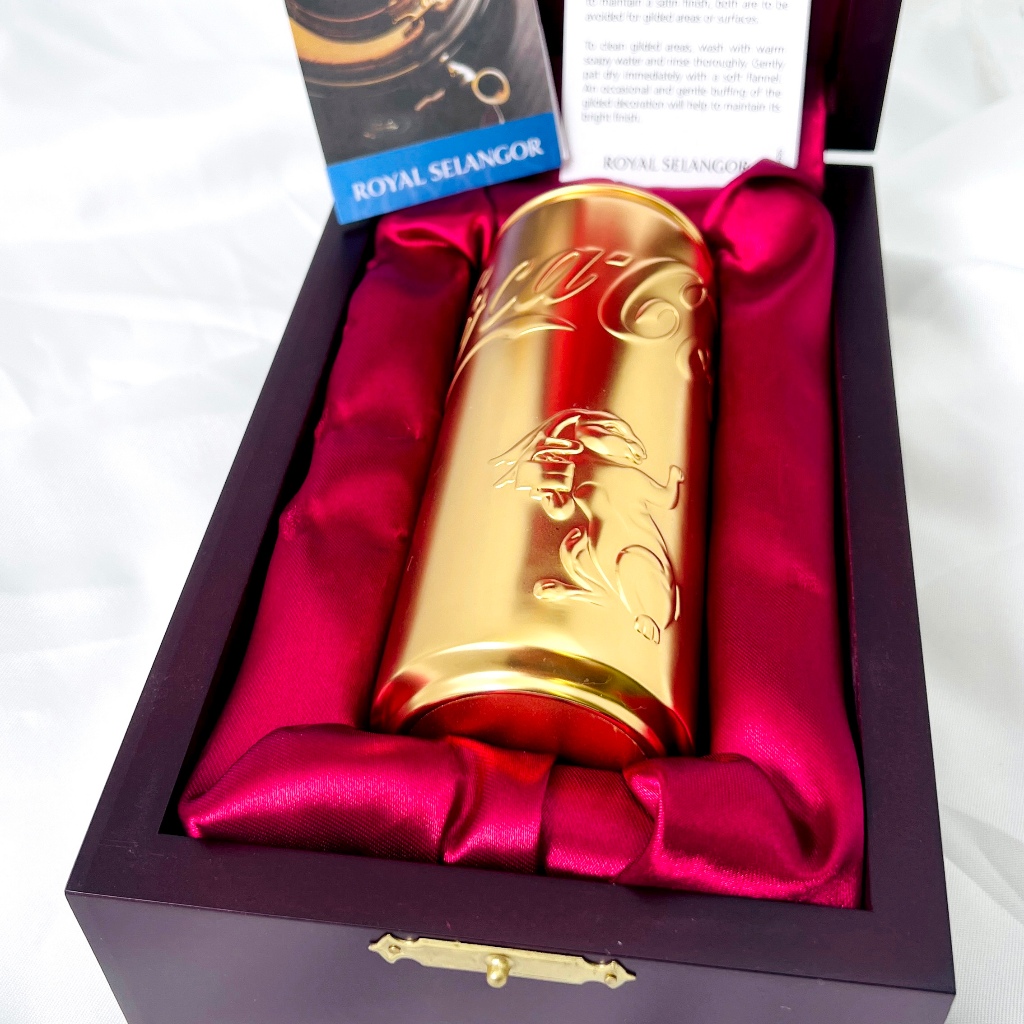 Coca Cola Royal Selangor Pewter Original 2023 Rabbit Year 24k Gold 