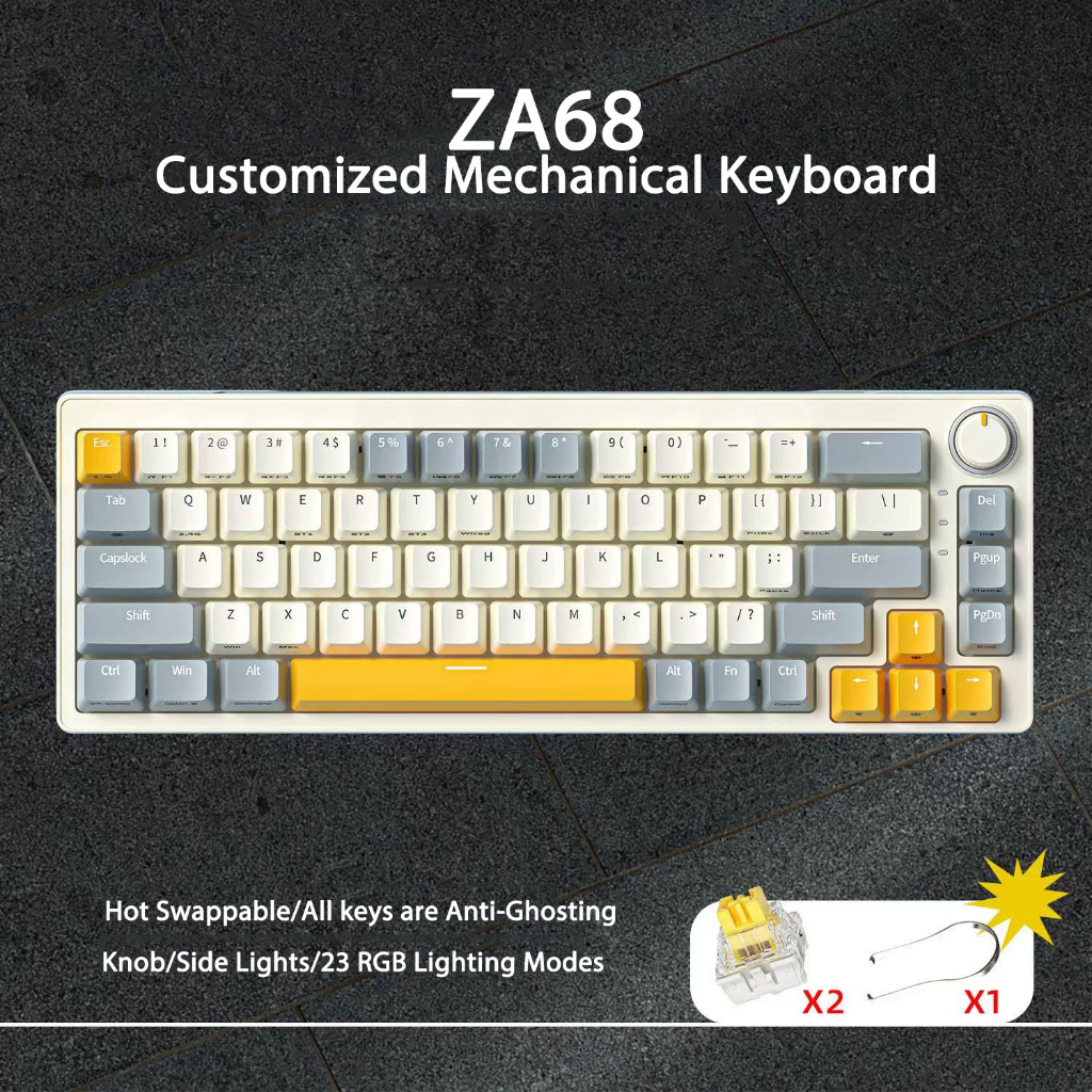 Kinyo 66 Keys Mechanical keyboard wireless hot swappable RGB Multimedia ...
