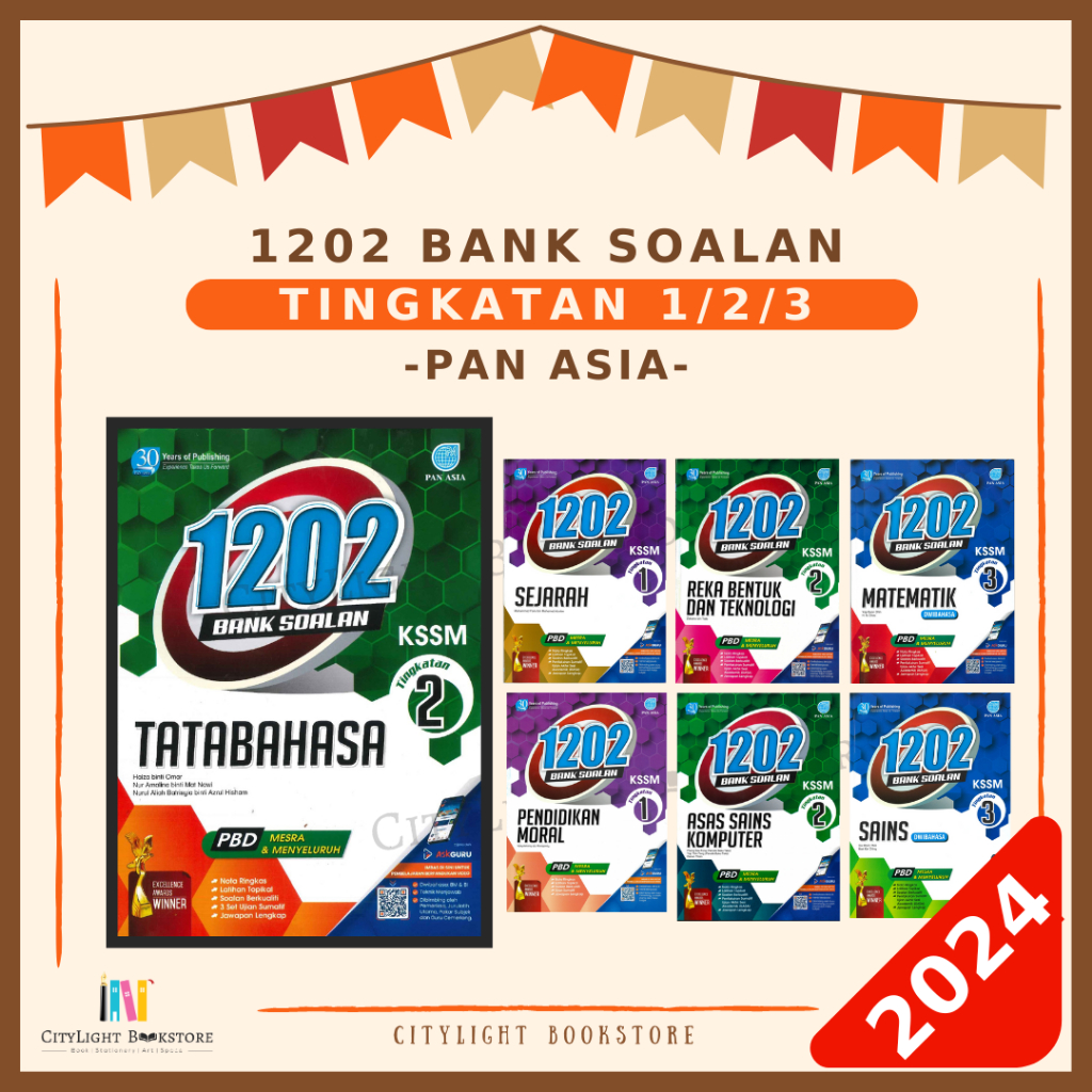 [CITYLIGHT] Buku Latihan 2024: 1202 Question Bank / Bank Soalan KSSM ...