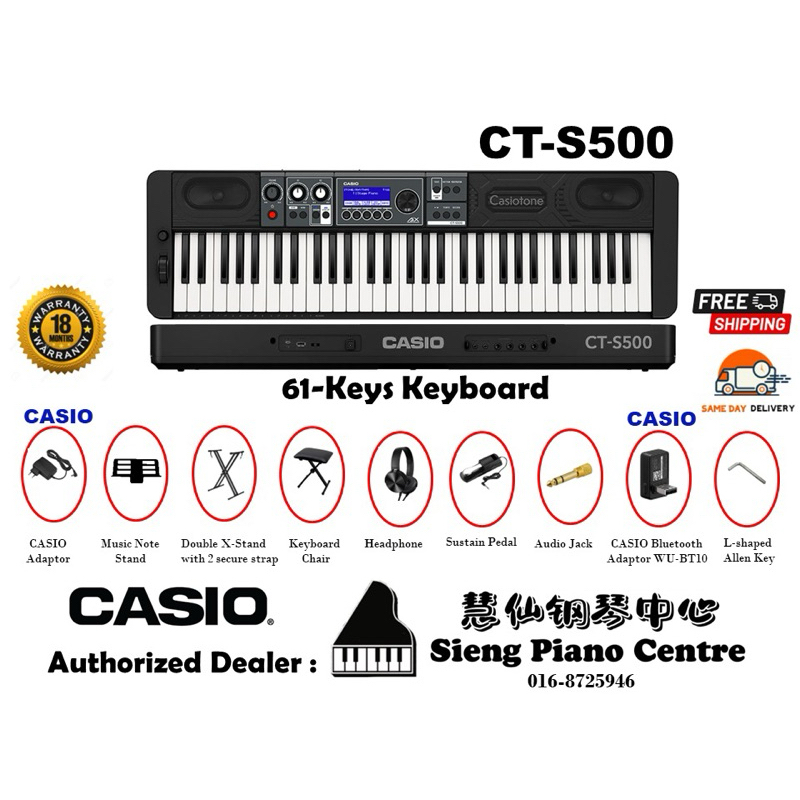  ready stock casio ct s500 61 keys keyboard casio cts500 casio cts