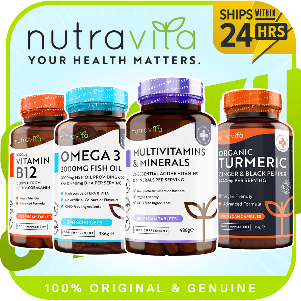 Nutravita Omega 3 Fish Oil 2000mg l Vitamin B12 1000mcg l Multivitamins