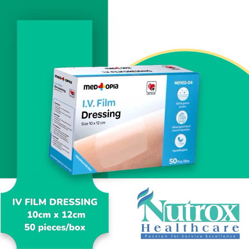 IV TRANSPARENT FILM DRESSING 10cm x 12cm, STERILE (50pcs/box) ( 1 box ) Shopee Malaysia