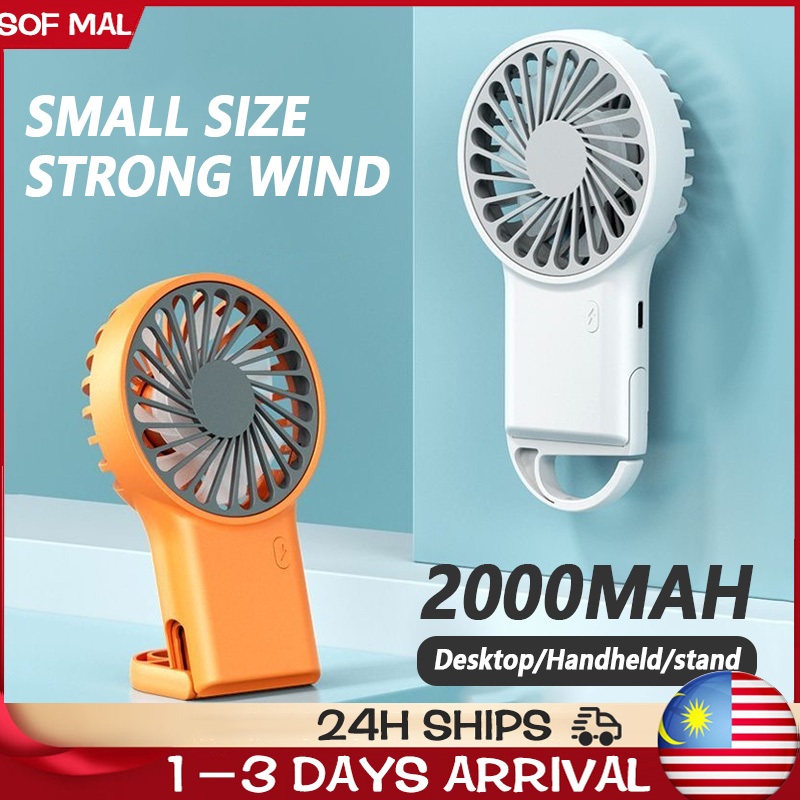 Portable Mini Handheld Fan Rechargeable Air Cooler Outdoor Travel Small ...