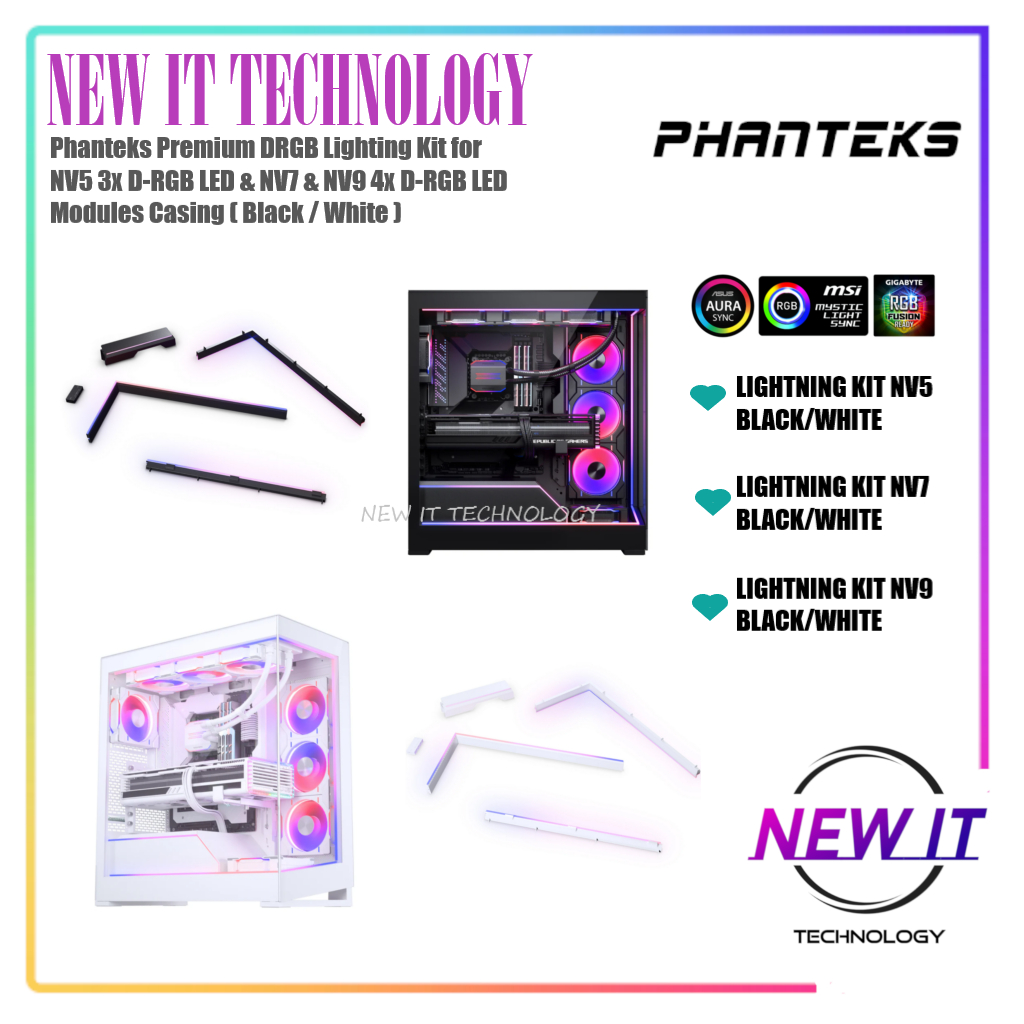 Phanteks Premium DRGB Lighting Kit for NV5 3x DRGB LED & NV7 & NV9 4x
