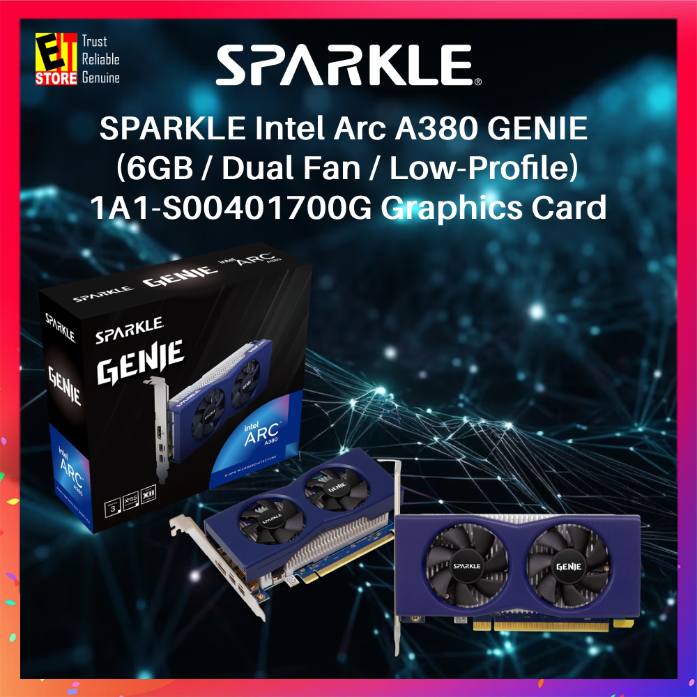 SPARKLE Intel Arc A380 GENIE (6GB / Dual Fan / Low-Profile) - 1A1 ...