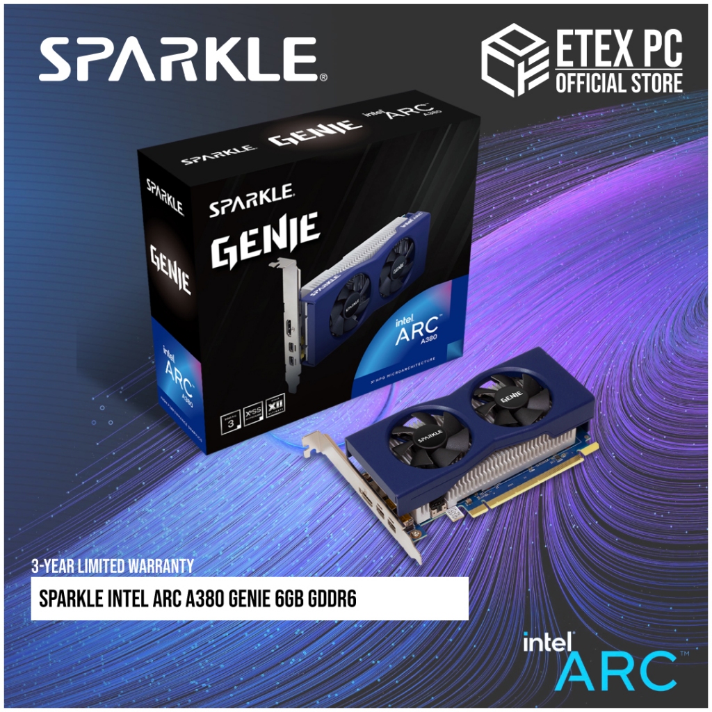 SPARKLE Intel Arc A380 GENIE 6GB GDDR6 # 1A1-S00401700G | Shopee Malaysia