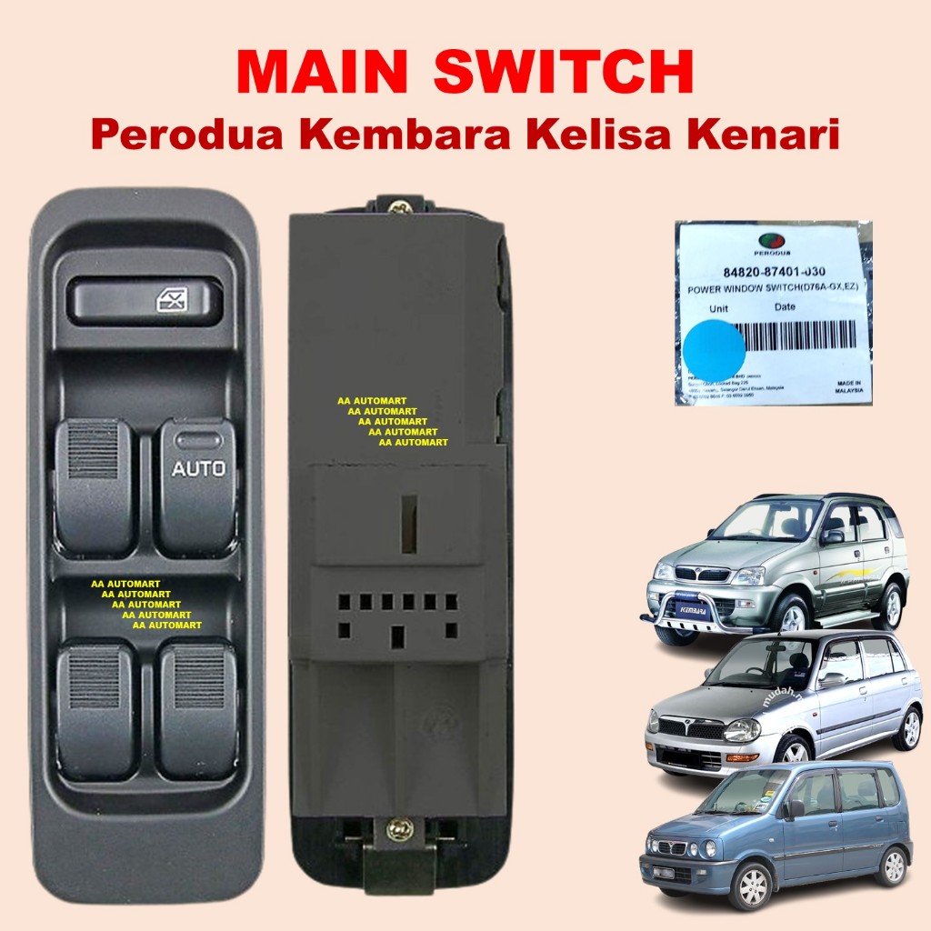 ORIGINAL Perodua Kembara Kelisa Kenari Power Window Switch Main Control