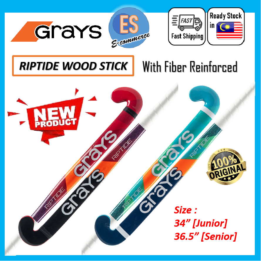 Grays Riptide Fibreglass Reinforced Hybrid Wooden Hockey Stick Hoki