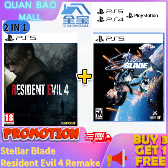 Stellar Blade + Resident Evil 4 Remake 2 IN 1 ( PS4 & PS5 ) Digital ...