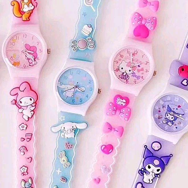 Sanrio Cartoon Kid Watch / Melody Kuromi / Jam tangan kanak / 卡通造型儿童手表 ...