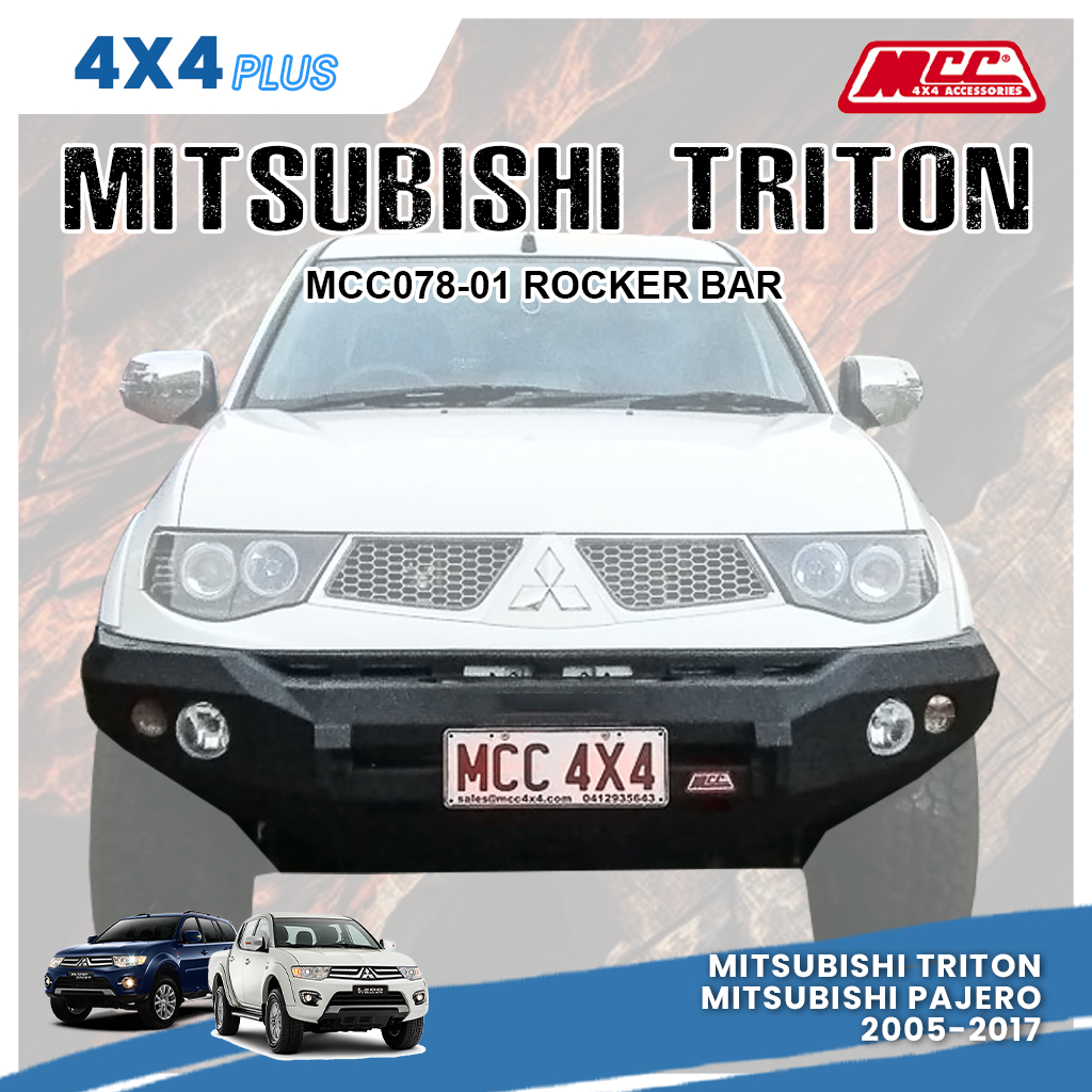 Mitsubishi Triton Front Rocker Bar Pajero 2005-2017 Bumper Besi 4X4 ...