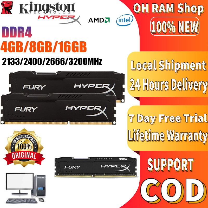 Hyperx Fury Kingston Ddr4 2133mhz Kingston HyperX FURY Black 64GB