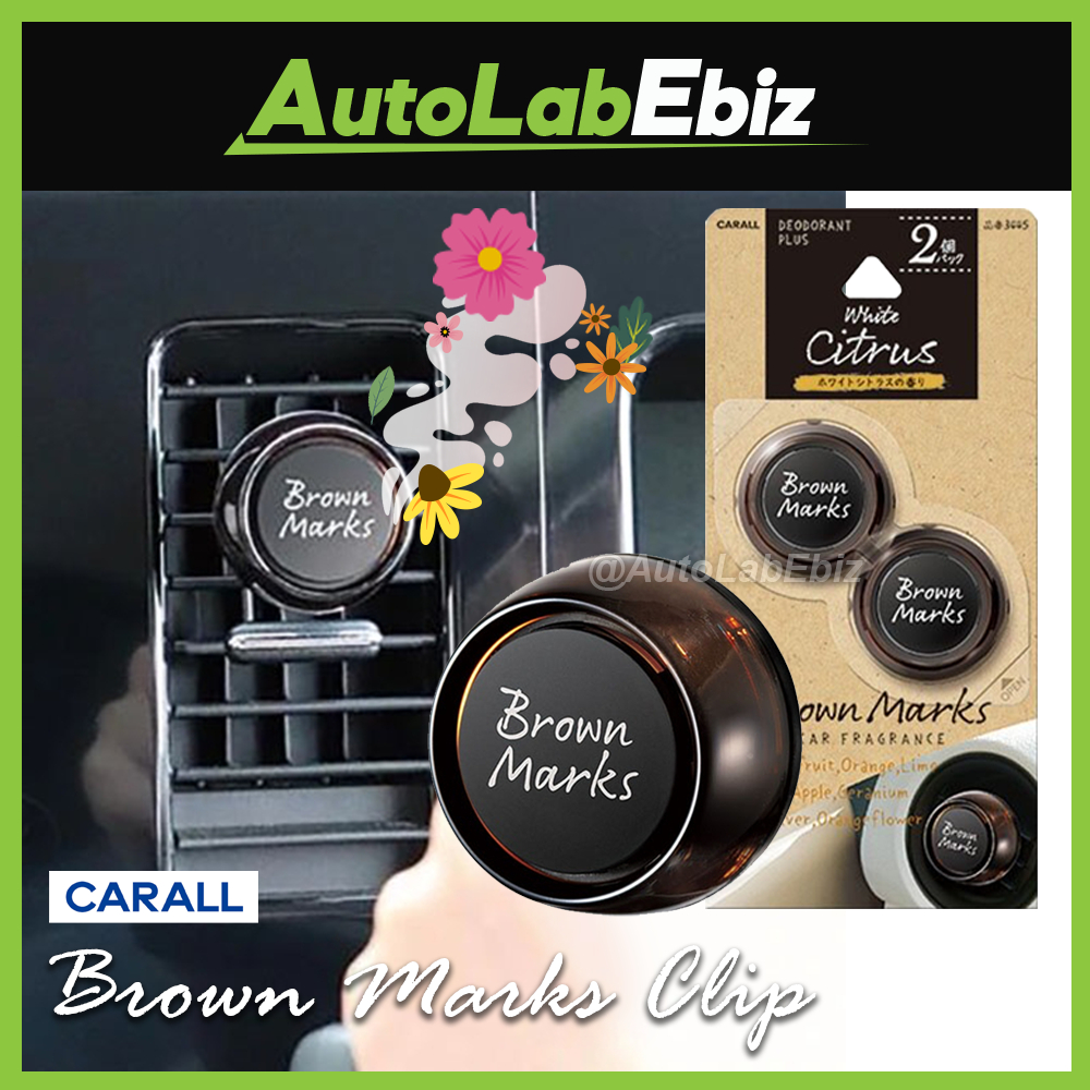 Original Japan 100% CARALL Brown Marks Clip (2 Packs x 2.4g) Car Air ...
