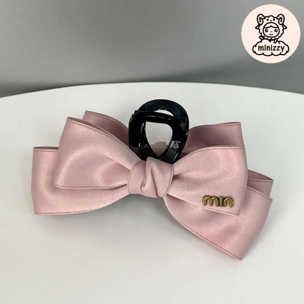 【READY STOCK现货】KOREAN INS NEW STYLE BIG RIBBON MIN HAIRCLIP 缎面蝴蝶结抓夹大号发量 ...