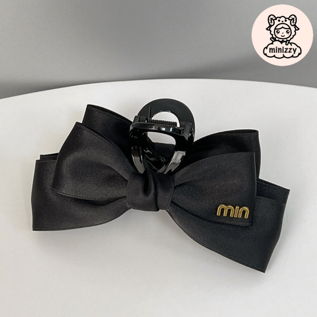 【READY STOCK现货】KOREAN INS NEW STYLE BIG RIBBON MIN HAIRCLIP 缎面蝴蝶结抓夹大号发量 ...