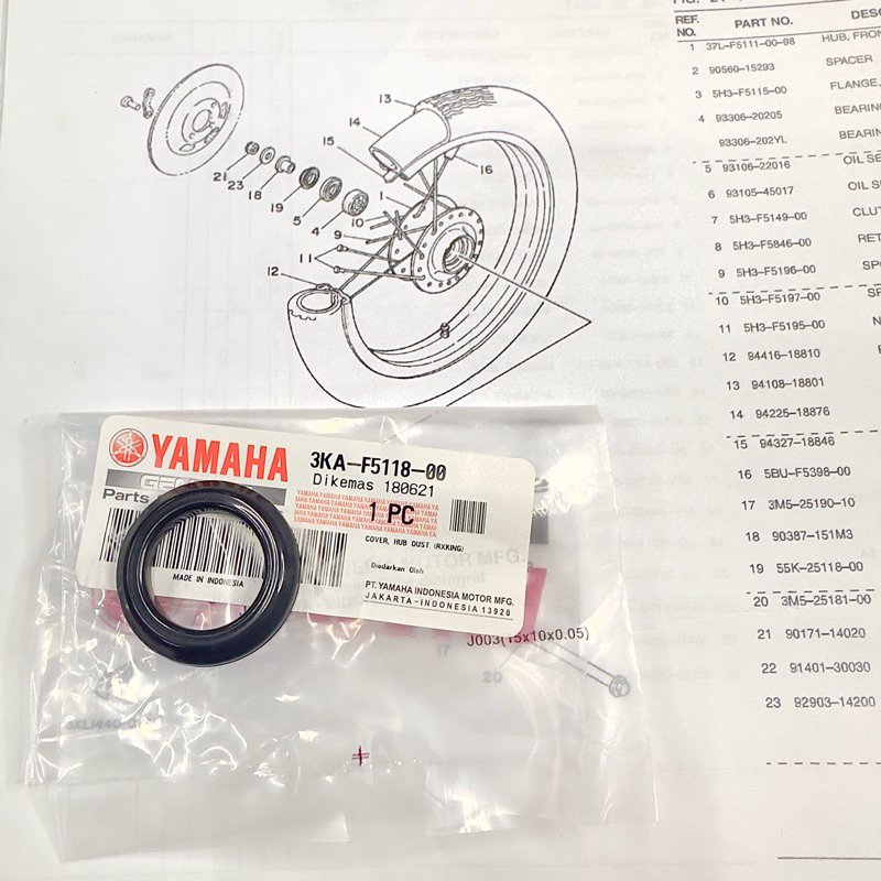 Dust Cover Hub Rim Depan Rxz Original | Shopee Malaysia