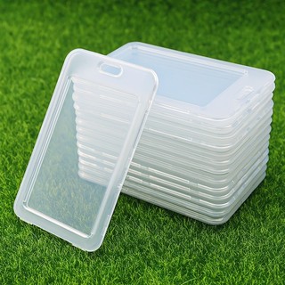 Transparent ID Holder Colored Plastic Hard Case with Lanyard Name Batch ...