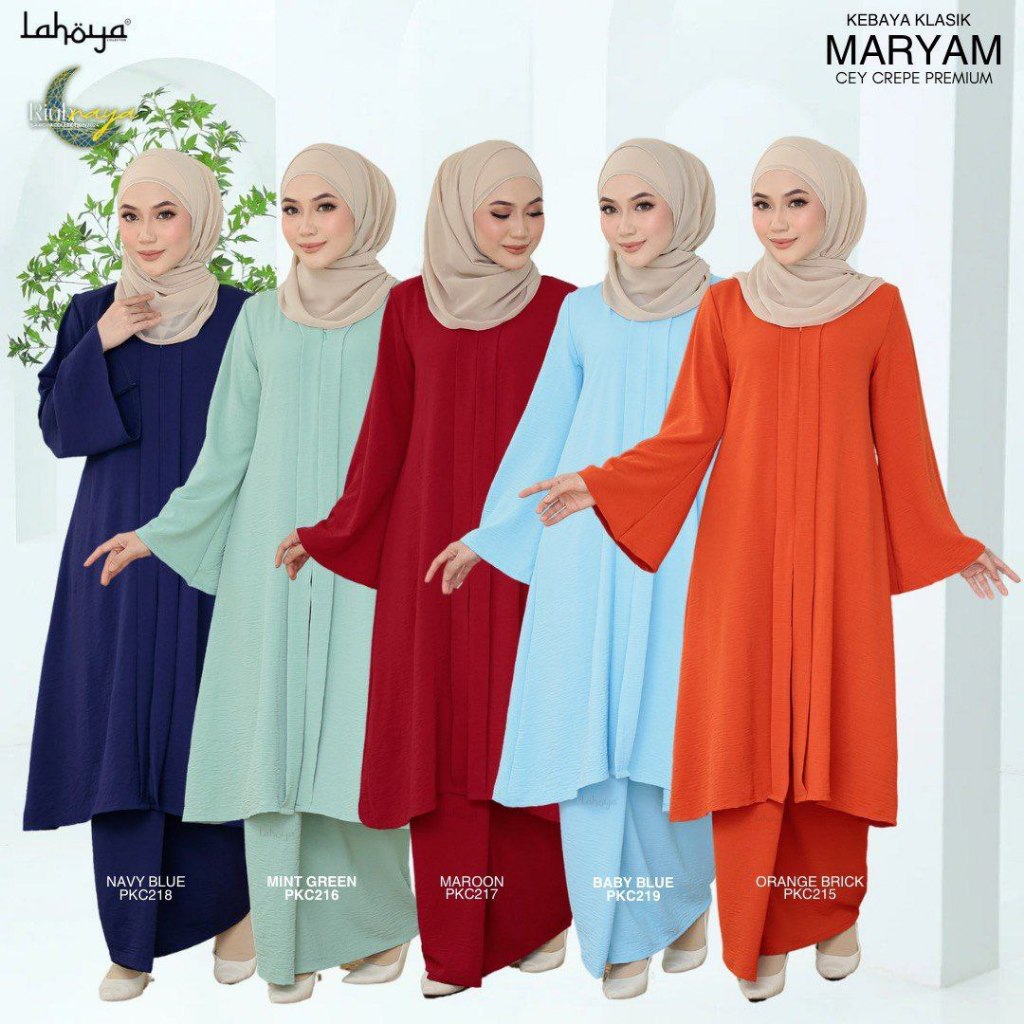 KEBAYA KLASIK MARYAM ironless by LAHOYA 🌸 kebaya klasik plain tanpa ...