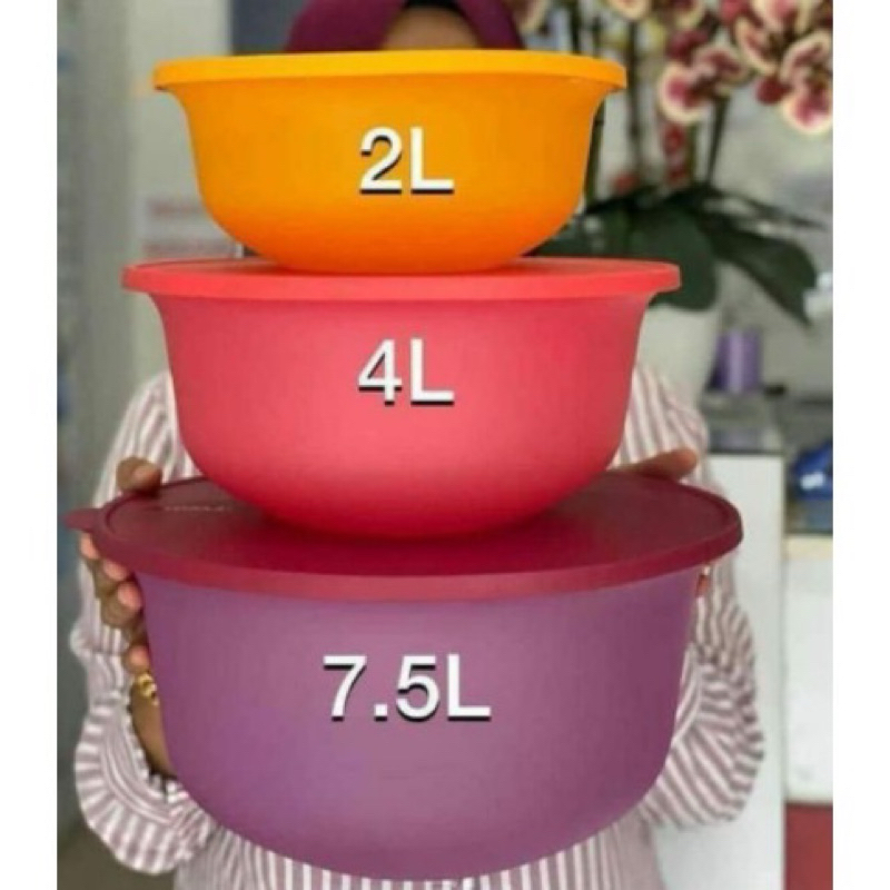 Tupperware Aloha Bowl 2L/4L/7.5L Bekas Lauk Potluck Picnic | Shopee ...