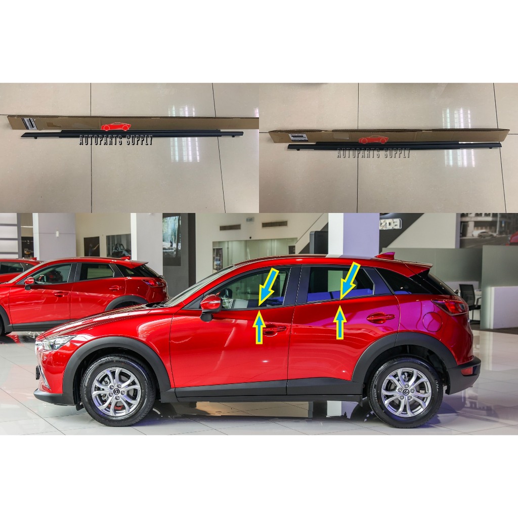 Auto Koolstofvezel Dorpelbeschermers Strips Stickers, Voor Mazda CX-3 Deurpedaal Anti Kras Slip Accessoires