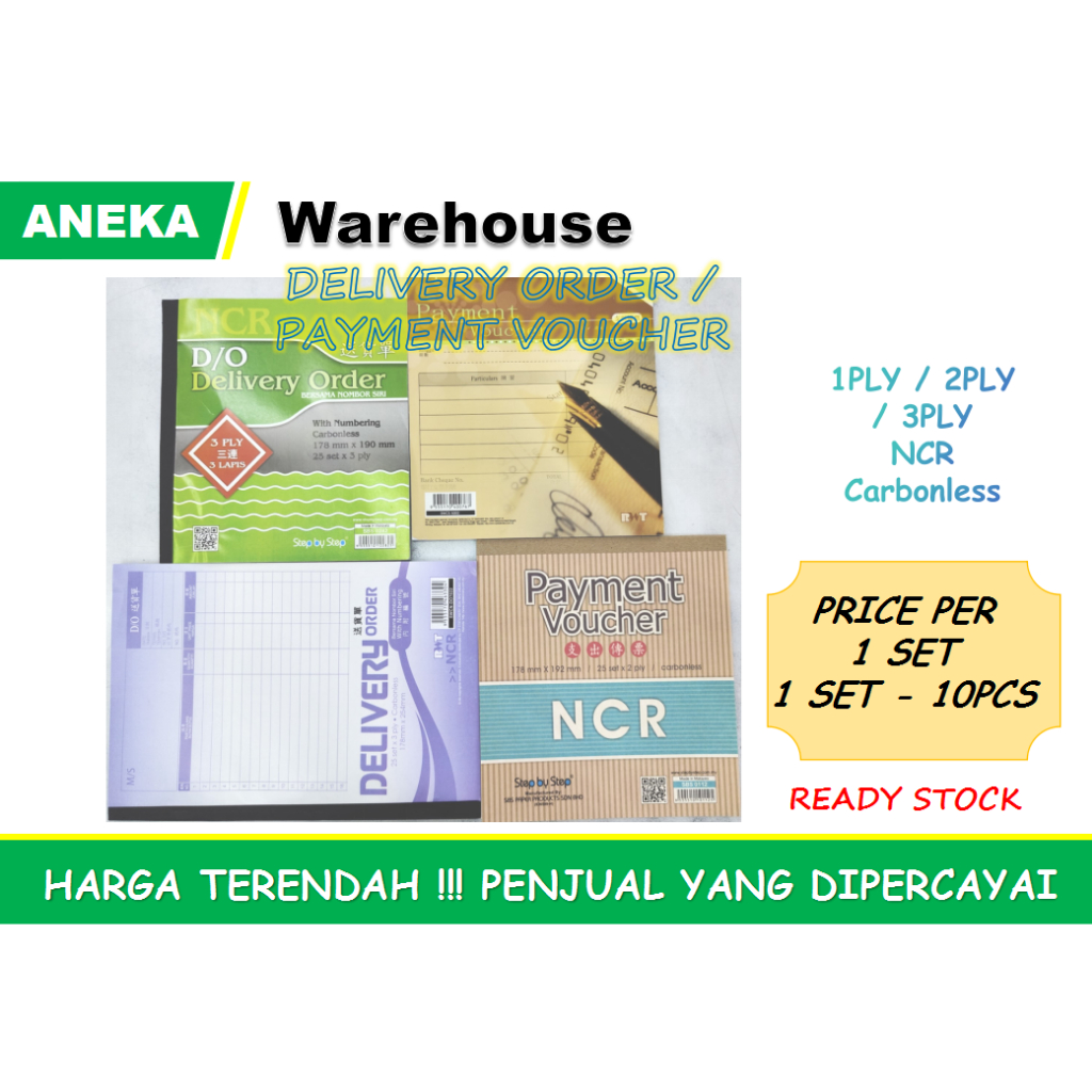 BILL BOOK - Delivery Order / Payment Voucher / 1SET - 10PCS | Shopee ...