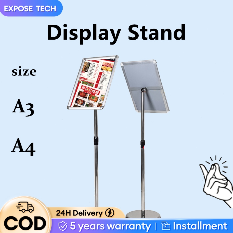 EXPOSE Display Stand Adjustable signbroad stand stainless restaruant ...