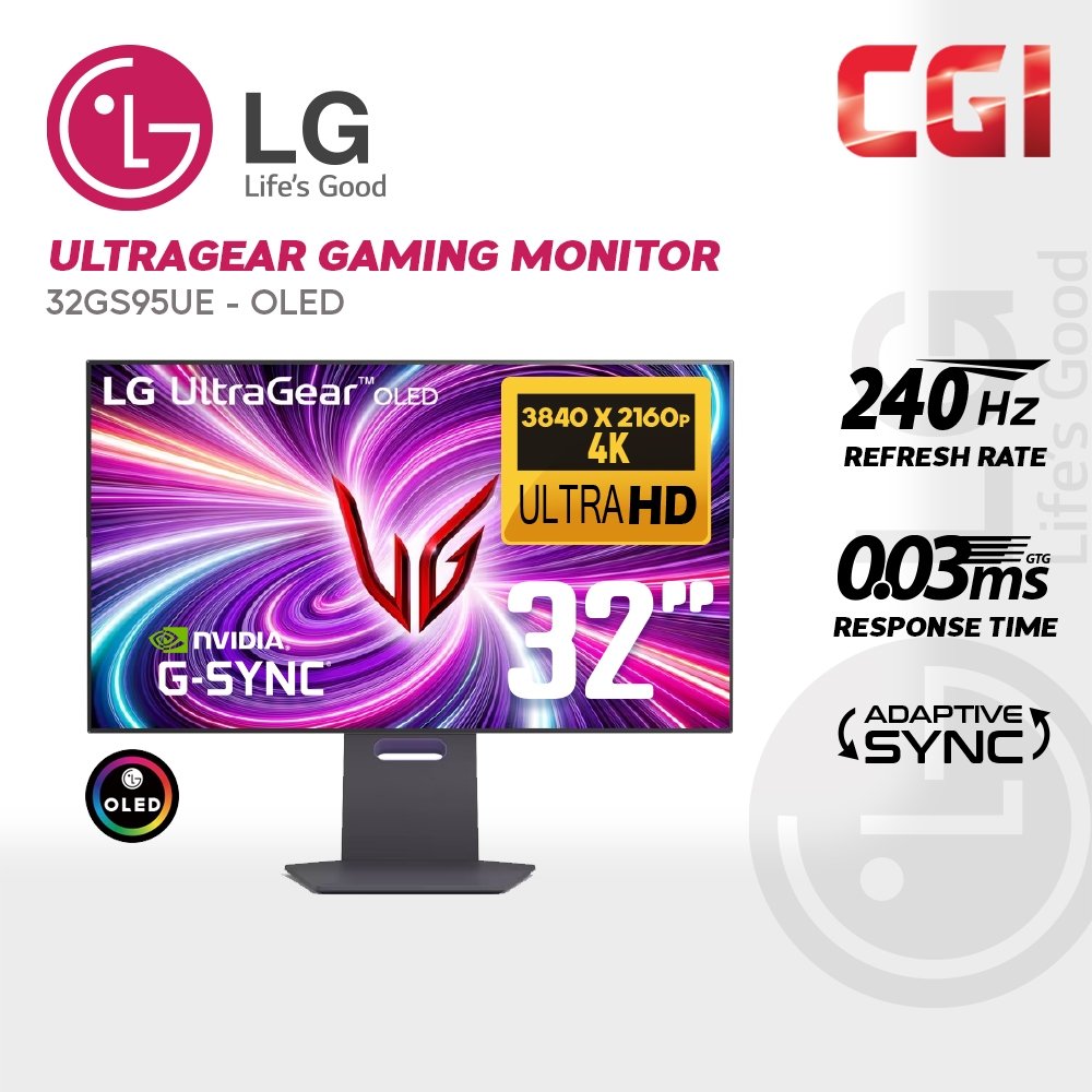 LG 32GS95UE-B 32'' UltraGear™ OLED Dual Mode UHD 240Hz And FHD 480Hz 0 ...