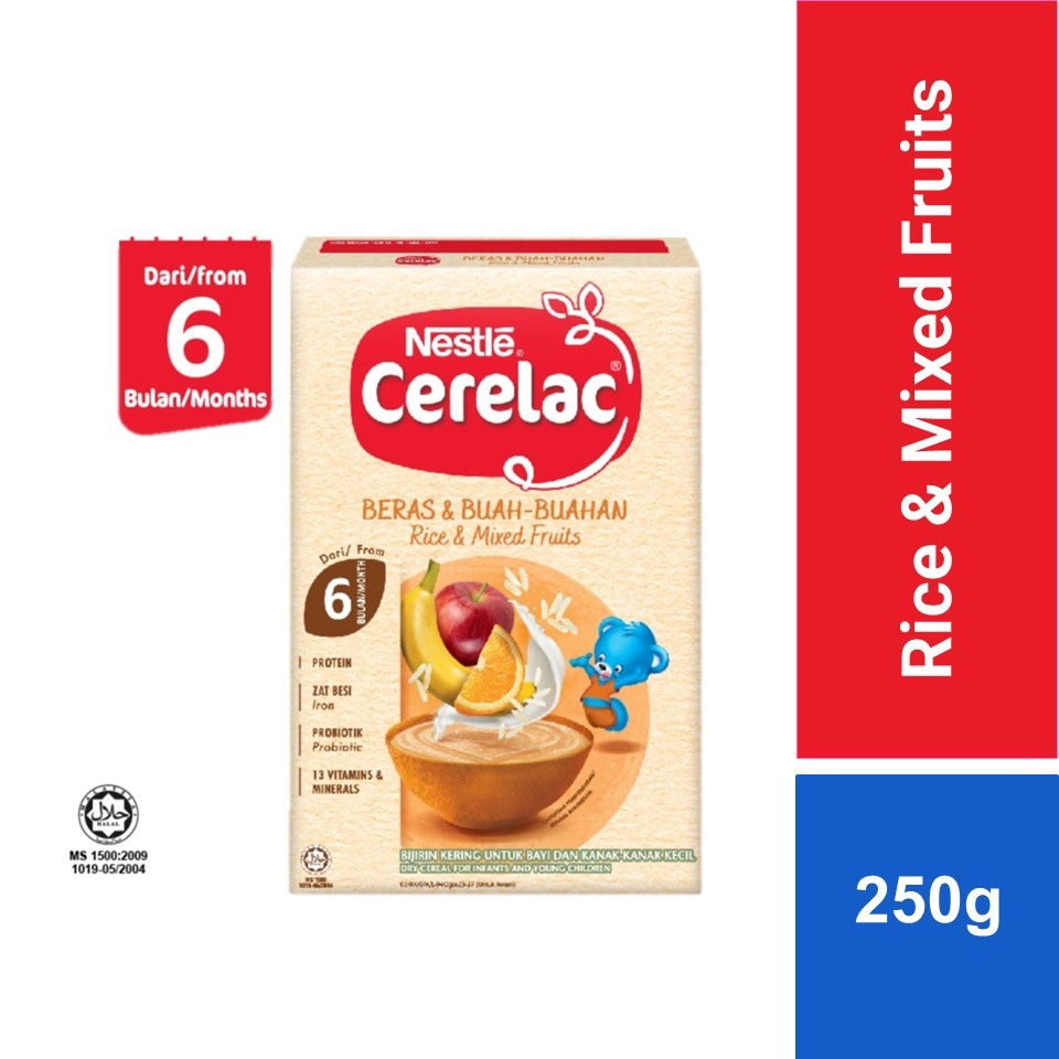Nestle Cerelac Infant Cereals with Milk - Rice & Mixed Fruits (250g ...