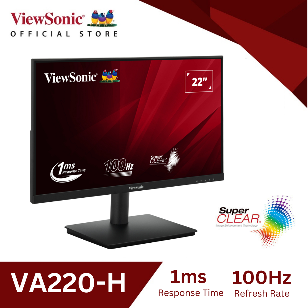 VIEWSONIC 22” VA220-H LED FULL HD (1920x1080P @100Hz) SUPERCLEAR VA ...