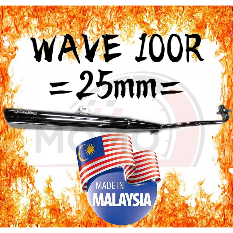 HONDA WAVE 100R WAVE100R 25MM STD OPEN RACING EPOWER BERANG EXHAUST ...