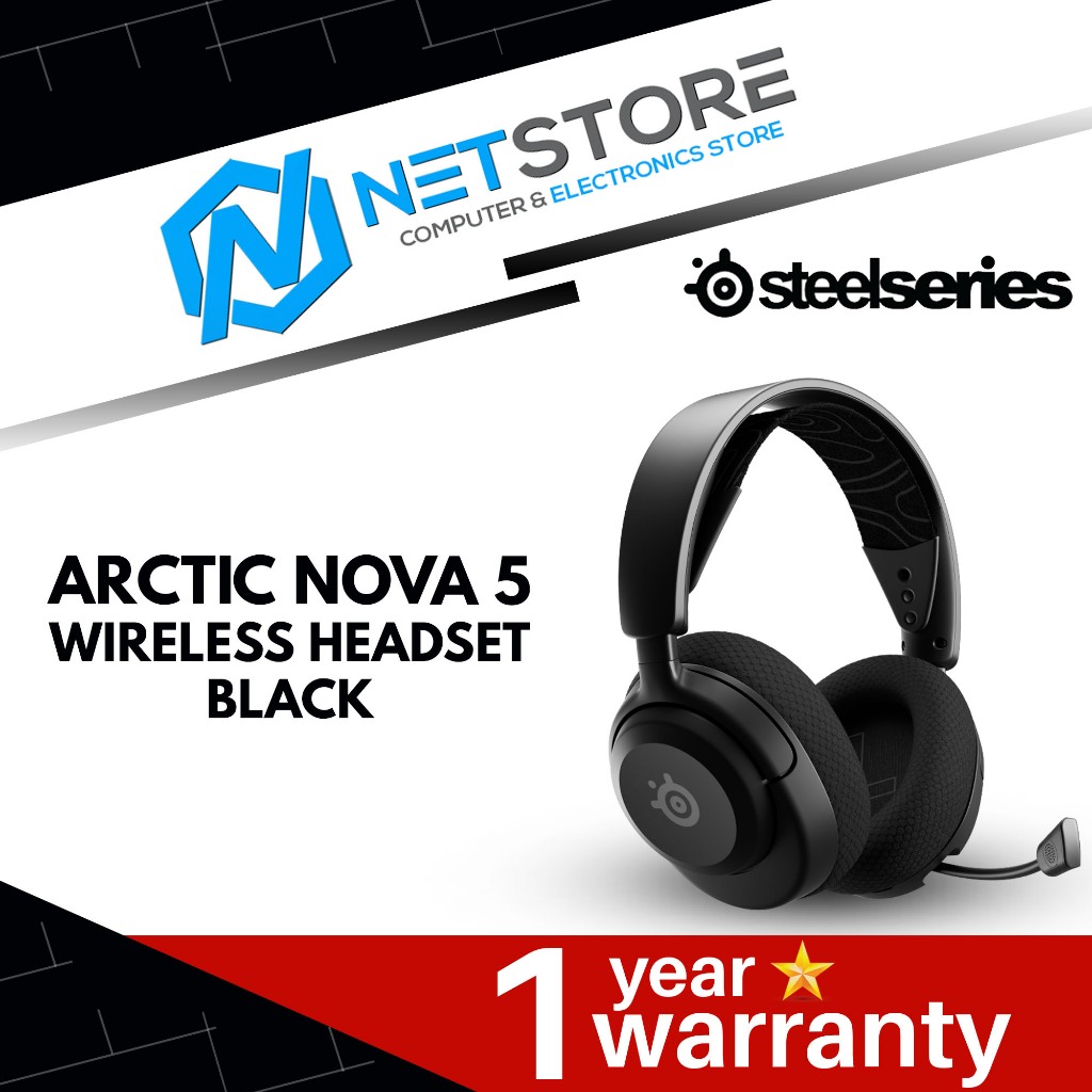 STEELSERIES ARCTIC NOVA 5 WIRELESS HEADSET BLACK - 61670 | Shopee Malaysia