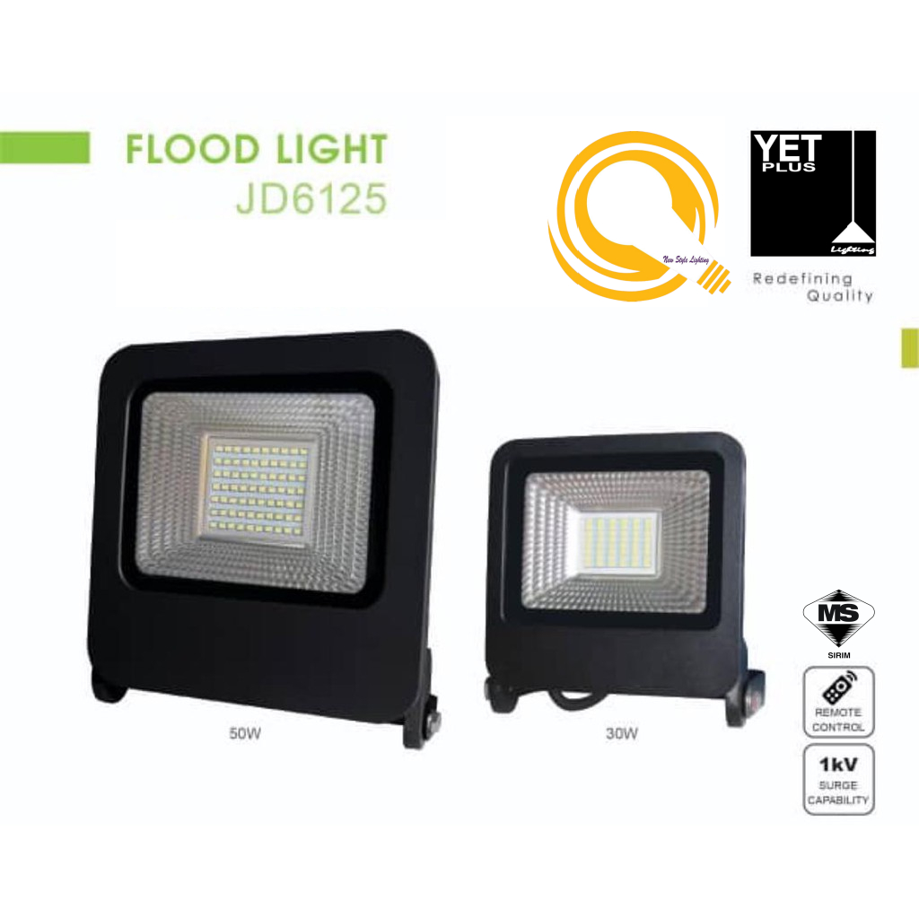 YETPlus JD6125 50W IP65 Waterproof SIRIM SMD LED Outdoor Spotlight Spot ...