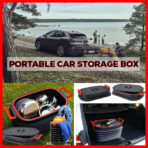Car Boot Portable Storage Organizer Collapsible Storage Box Foldable ...