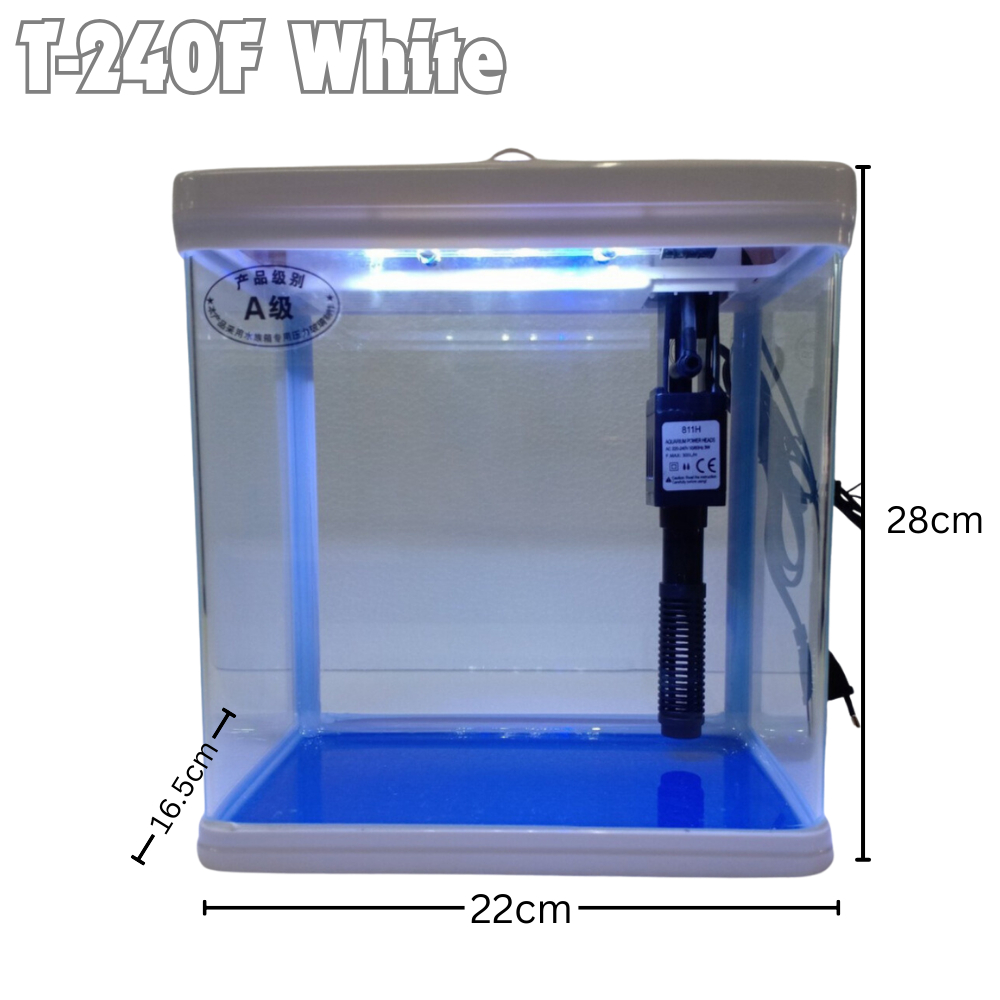 SOBO Mini Aquarium Fish Tank T-240F T-290F T-820F Set Pump Filter LED ...